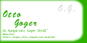 otto goger business card